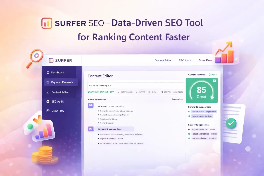 Surfer SEO – Data-Driven SEO Tool for Ranking Content Faster